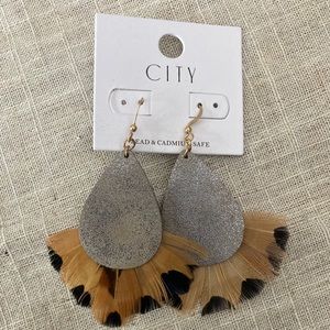 Feathered earrings